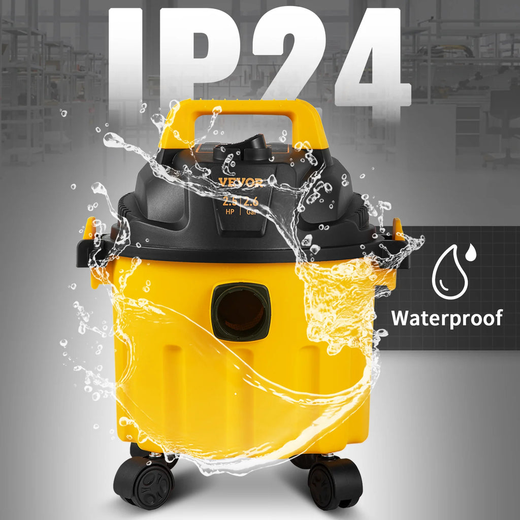 Wet Dry Vac 2.6 Gallon 2.5 Peak HP 3 in 1 Portable Shop Vacuum