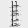 Over the Door Pantry Organizer Multi-Layer Storage Shelves Metal Hanging Spice Rack for Kitchen & Bathroom Door
