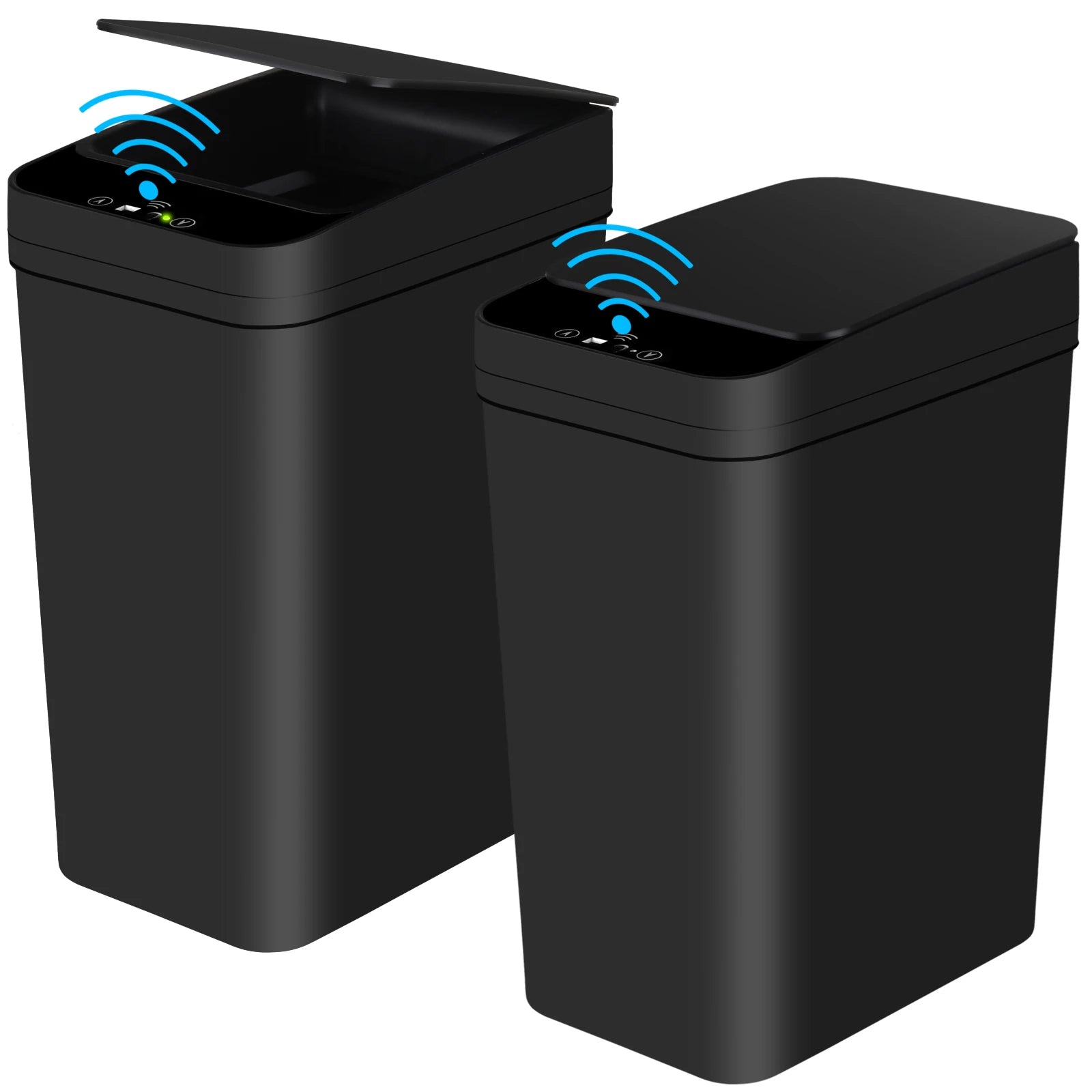 2 Pack 12L Bathroom Automatic Trash Can Touchless Motion Sensor Slim Garbage Can