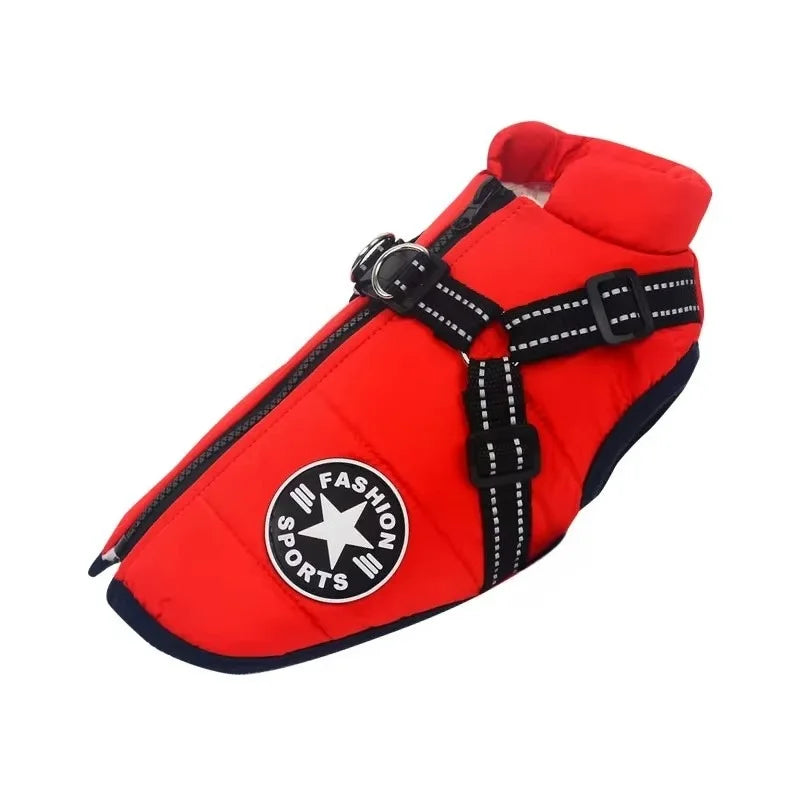 Large Pet Dog Jacket With Harness