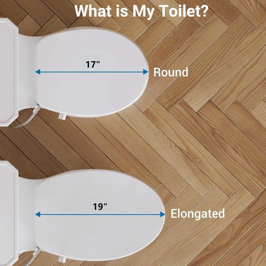 Bidet Toilet Seat, Premium Non-Electric Round Bidet Toilet Seats with Dual Nozzle