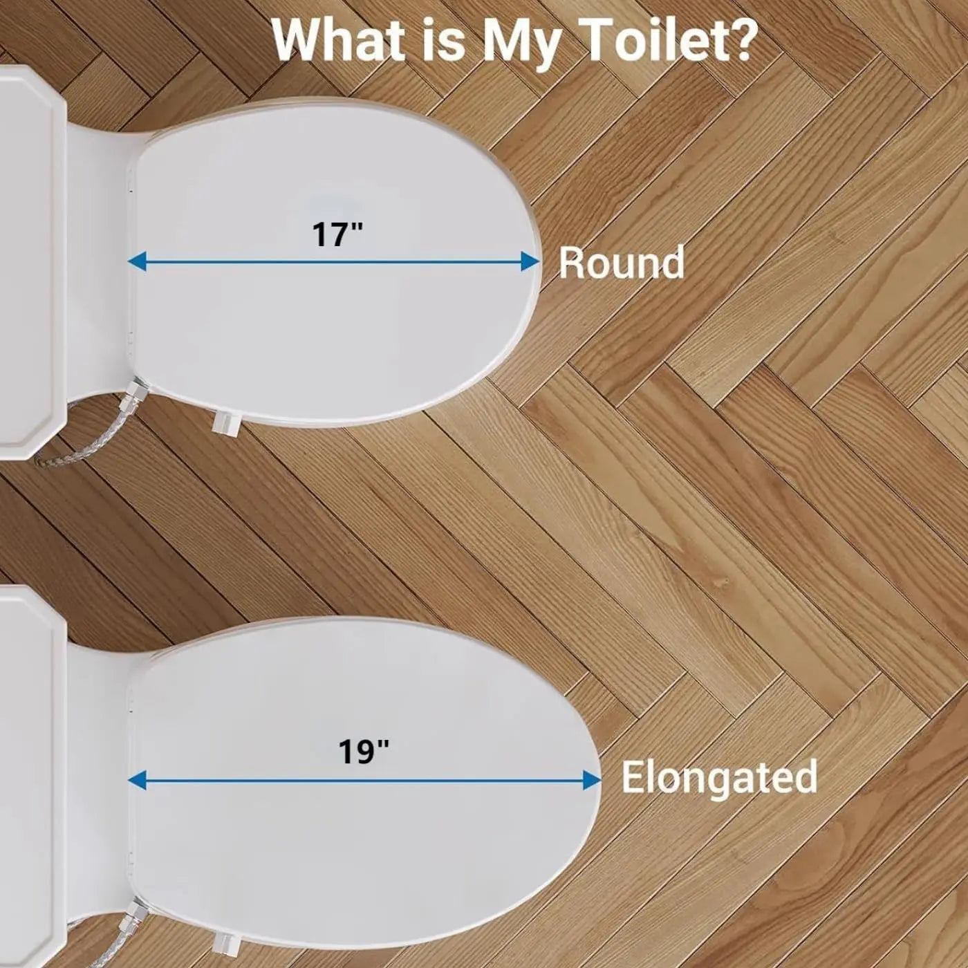 Bidet Toilet Seat, Premium Non-Electric Round Bidet Toilet Seats with Dual Nozzle