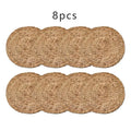Natural Rattan Round Pot Mats – Handwoven Heat Insulation
