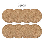 Natural Rattan Round Pot Mats – Handwoven Heat Insulation