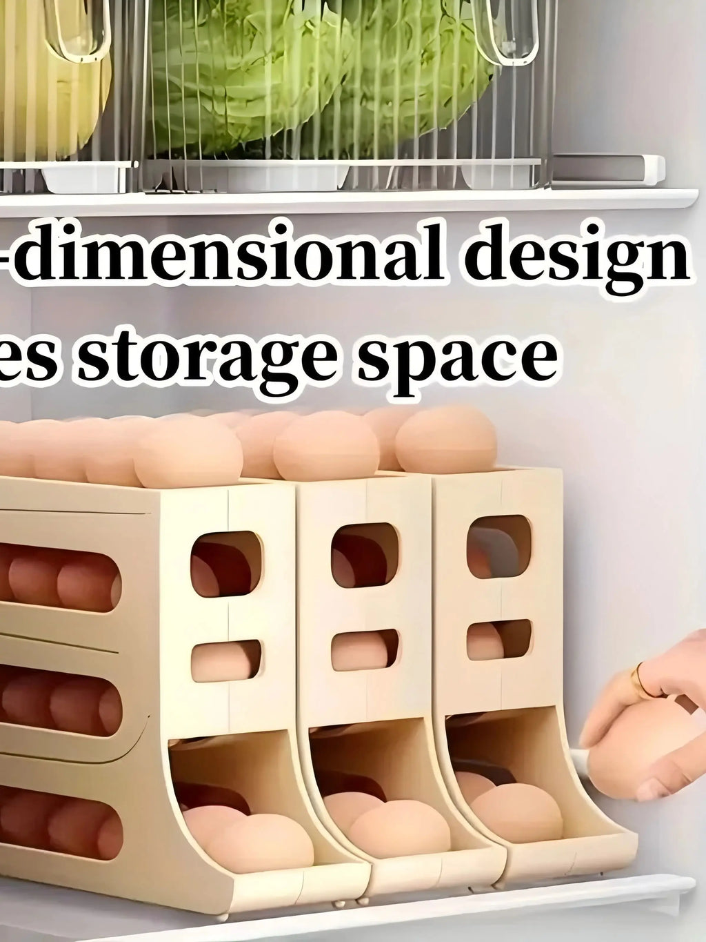 4 Tiers Egg Holder, Automatic Egg Rolling Rack, 30 Eggs Storage Rack