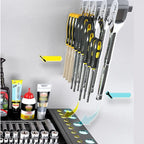 Heavy‑Duty 4‑Layer Power Tool Organizer with Hooks