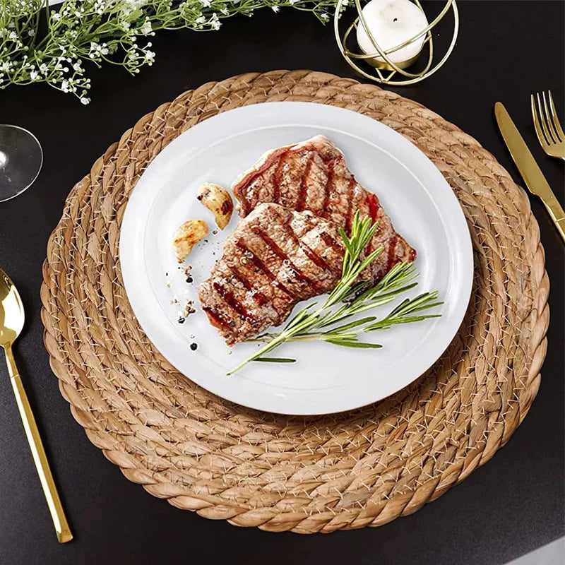 Natural Rattan Round Pot Mats – Handwoven Heat Insulation