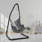 Heavy Duty Steel Hammock Chair Stand with 360 Hook, Supports 330lbs for Indoor Outdoor Use