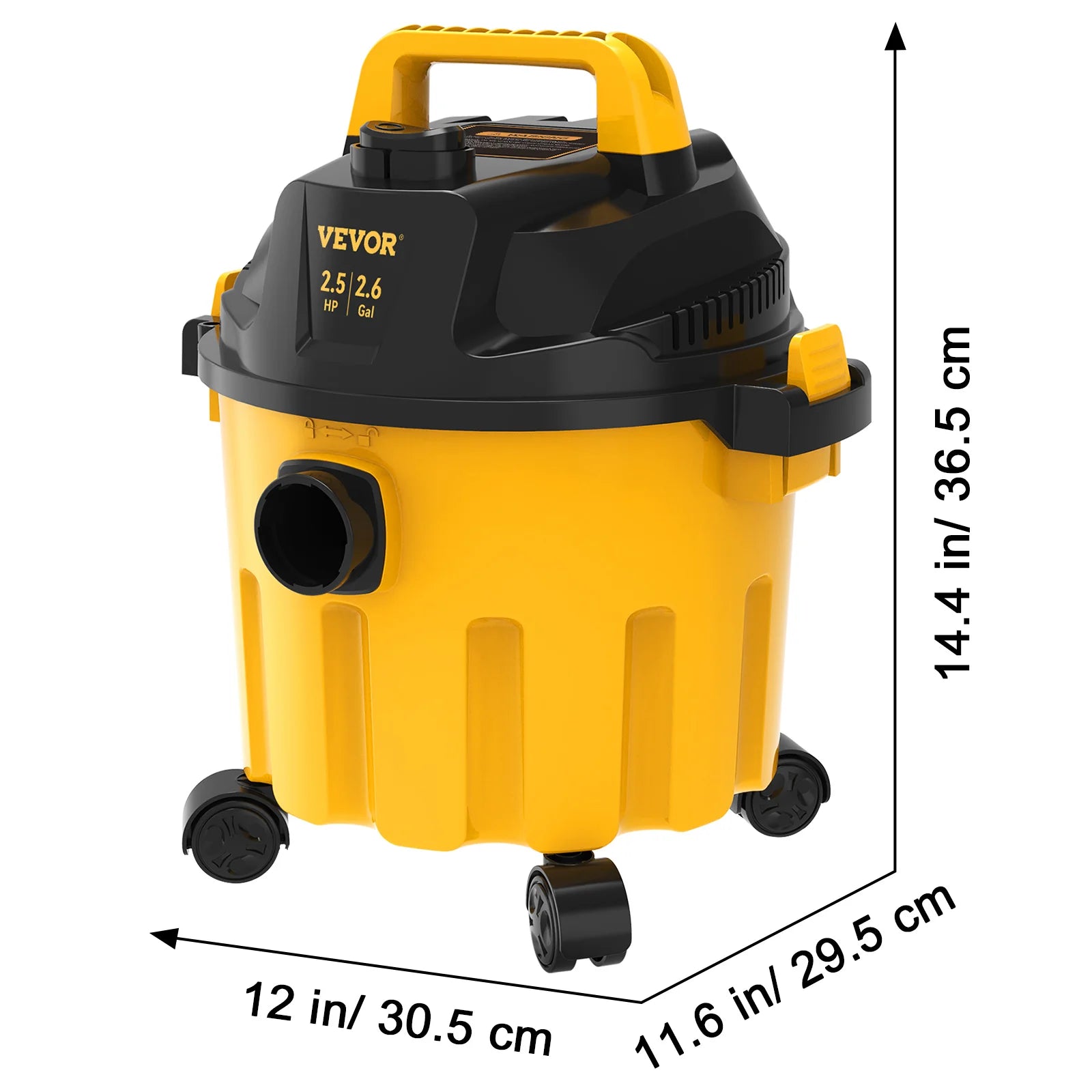 Wet Dry Vac 2.6 Gallon 2.5 Peak HP 3 in 1 Portable Shop Vacuum