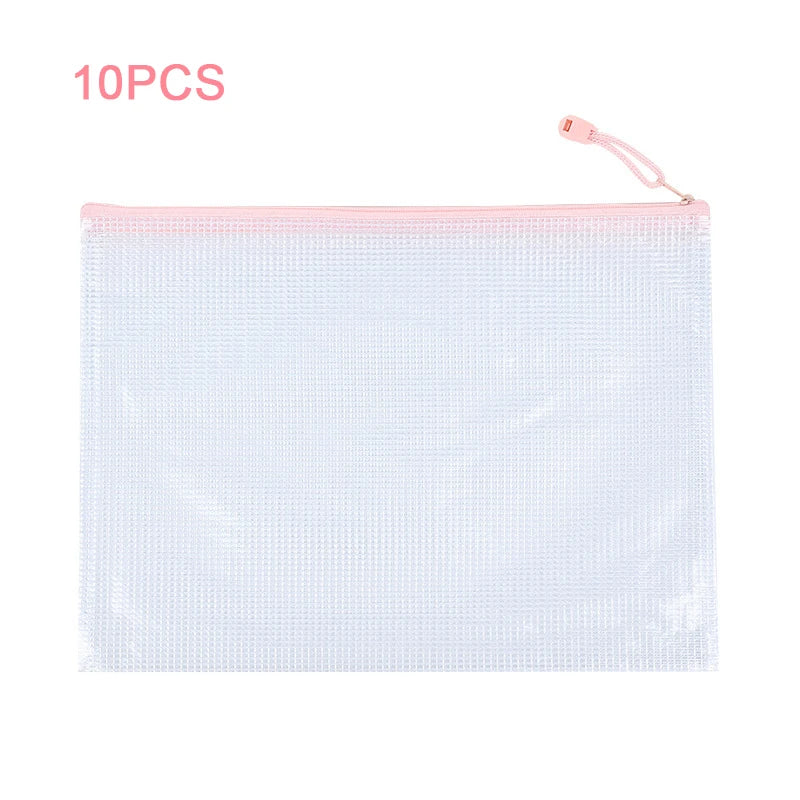 10Pcs Mesh Zipper Pouch