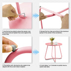 Outdoor Steel Side Tables, Accent End Table for Patio Yard Garden