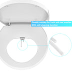 Bidet Toilet Seat, Premium Non-Electric Round Bidet Toilet Seats with Dual Nozzle