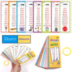 31 Sheet Flash Card Set w/600 Words or Natural Phonics
