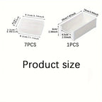 Cable Organizer Boxe Set with 7 Transparent Storage Boxes