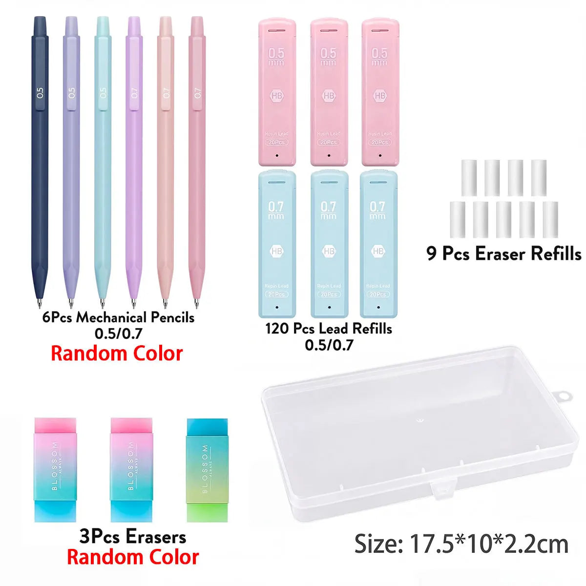 Pastel Mechanical Pencil - Set of 6